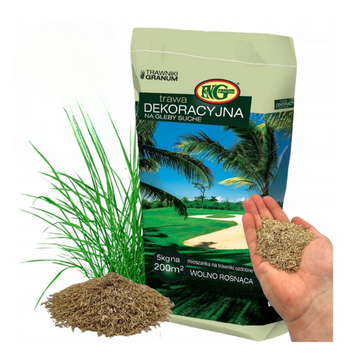 Trawa dekoracyjna na suchą ziemię, wolno rosnąca, mieszanka na trawniki ozdobne.