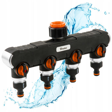 ROZDZIELACZ NA KRAN Węże Ogrodowy Do wody 4-drożny Zawory GW 1