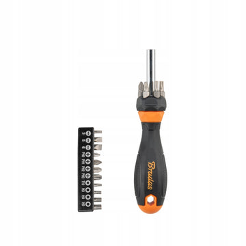 Wkrętak ŚRUBOKRĘT krzyżakowy płaski 60 mm Zestaw bitów BITY 17 szt