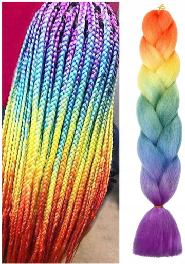 Warkocz syntetyczny WŁOSY SYNTETYCZNE Doczepiane Do warkoczyków KOLOROWE