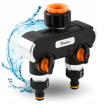 ROZDZIELACZ NA KRAN Węże Ogrodowy Do wody 2-drożny z zaworami Podlewanie