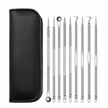 Łyżeczki Przyrządy do usuwania zaskórników wągrów Zestaw 9 elementów Etui