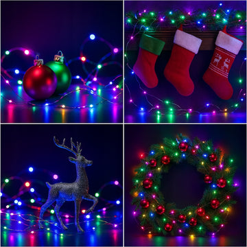 LAMPKI NA BATERIE LED Na druciku Kolor 2M