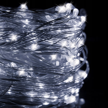 LAMPKI NA BATERIE LED Na druciku 2M zimny biały