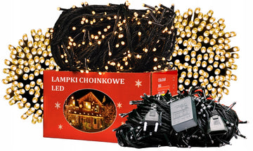 LAMPKI ŚWIATEŁKA NA CHOINKĘ 200 LED CIEPŁY BIAŁY