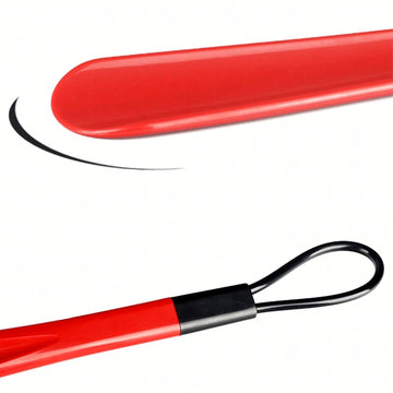 Łyżka Do Butów Długa Wytrzymała Plastikowa Czerwona 48 cm z uchwytem