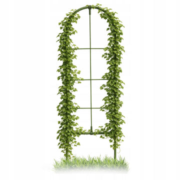 Podpora ogrodowa do roślin pnących 60 cm, metalowa drabinka powlekana PVC z łatwym montażem.