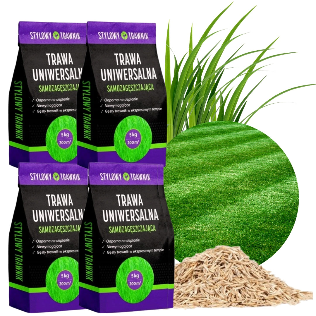 TRAWA UNIWERSALNA Samozageszczajaca nasiona Odporna 20kg 800m2