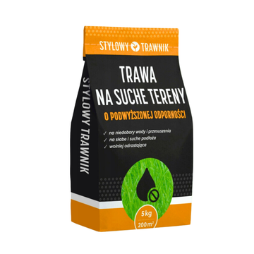 Mieszanka traw na suche tereny doskonała na słabe i suche podłoża, o podwyższonej odporności, Stylowy Trawnik