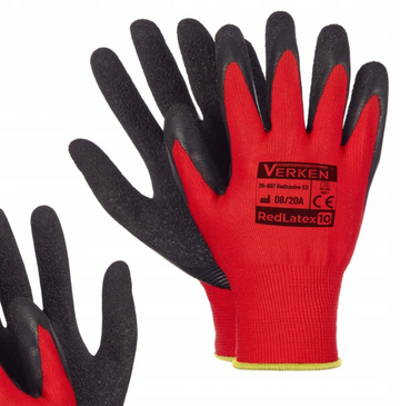 Rękawiczki robocze XL rozmiar 10 REDLATEX 6 par