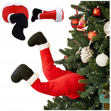 Ozdoby Choinkowe Nogi Mikołaja Ozdoba Świąteczna Śmieszna 3D Regulowana