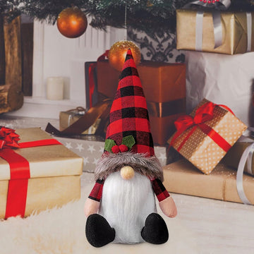 Krasnal świąteczny w stylu skandynawskim na półkę