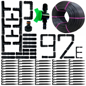 Linia kroplująca premium 100 m z 92 elementami do nawadniania