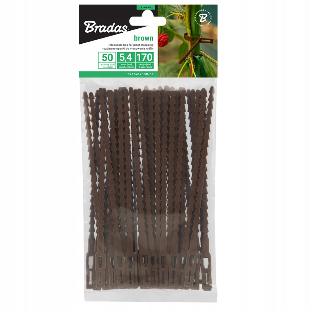 Opaski zaciskowe do mocowania roślin klipsy spinki ogrodowe 5,4 mm 170 mm 50 sztuk