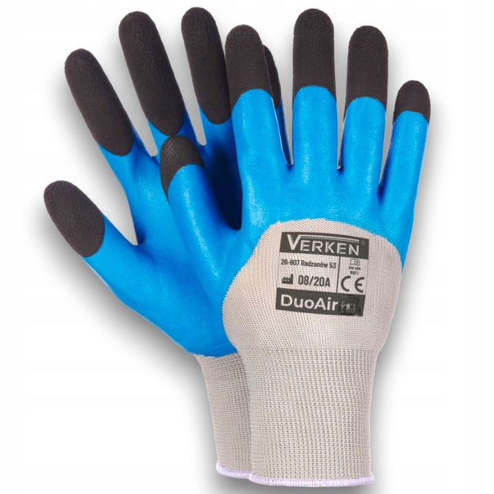 12x Rękawiczki RĘKAWICE robocze WYTRZYMAŁE MOCNE Ochronne Budowlane XL 10