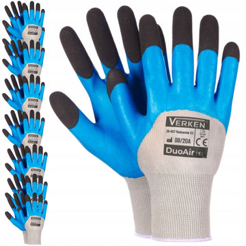 12x Rękawiczki RĘKAWICE robocze WYTRZYMAŁE MOCNE Ochronne Budowlane XL 10