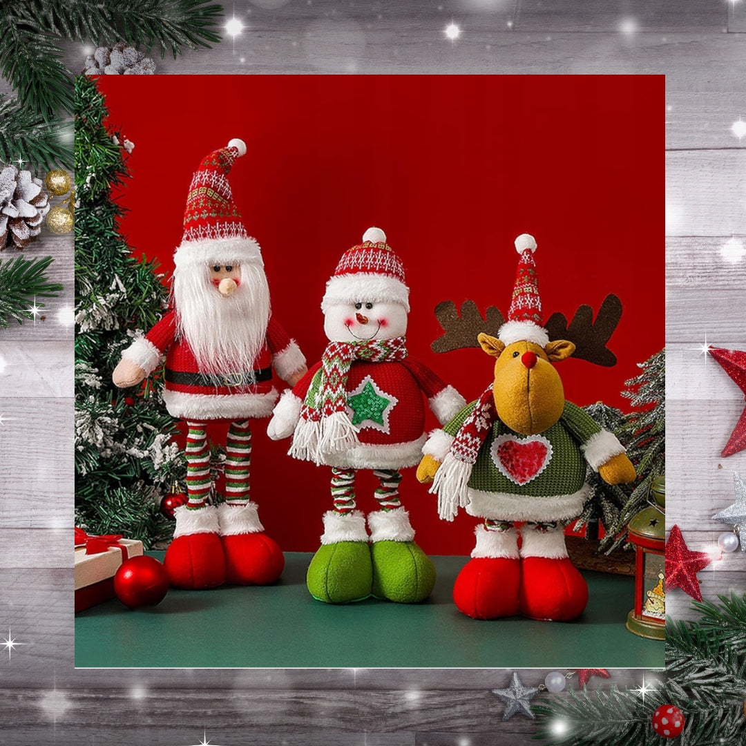 Renifer świąteczny z regulowanymi nogami jako efektowna dekoracja sezonowa do domu, mieszkania i miejsca pracy.