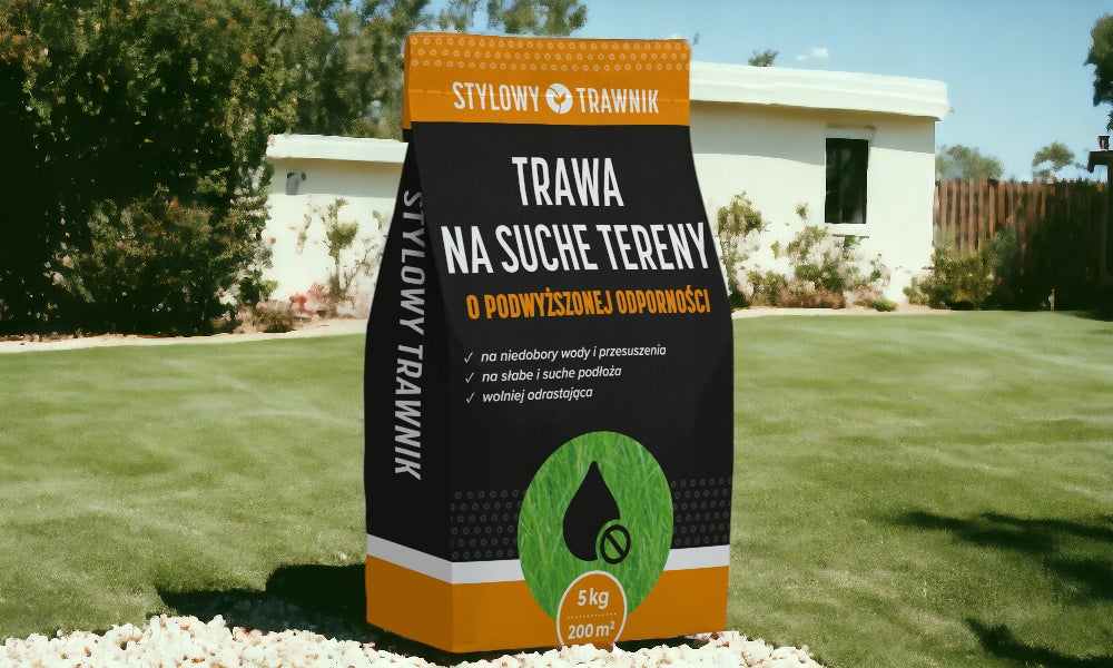Stylowy Trawnik suche tereny wolorosnąca trawa