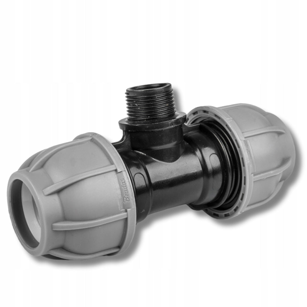 TRÓJNIK DO RUR PE 32 mm / GZ 1" Złączka skręcana SYSTEM NAWADNIANIA