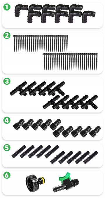 LINIA KROPLUJĄCA nawadnianie kropelkowe Wąż kroplujący Zestaw 100M+90el.
