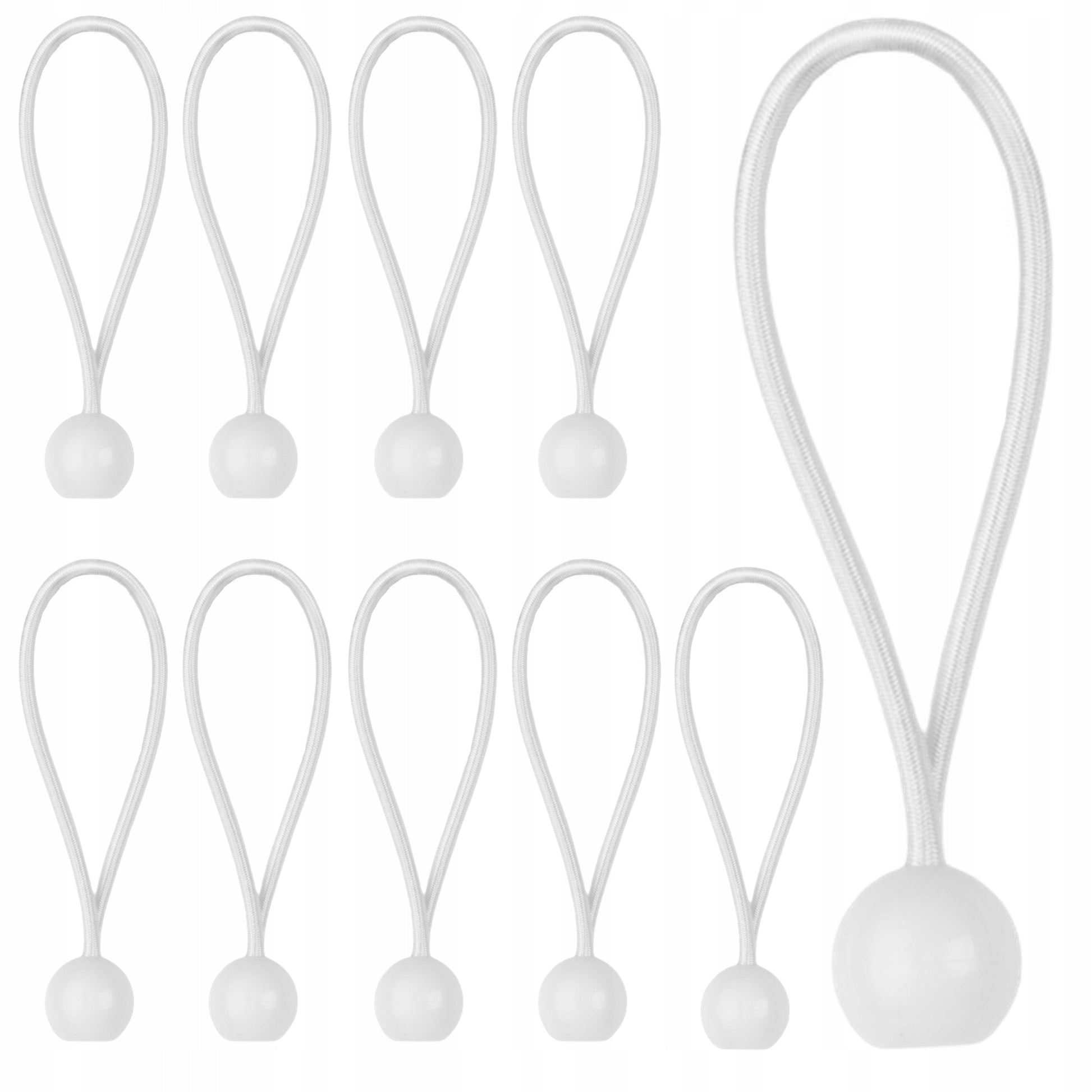 Guma do napinania plandek elastyczna bungee z kulką 15 cm, średnica 5 mm, zestaw 10 sztuk, lateksowa do plandek, turystyki, ogrodu i campingu