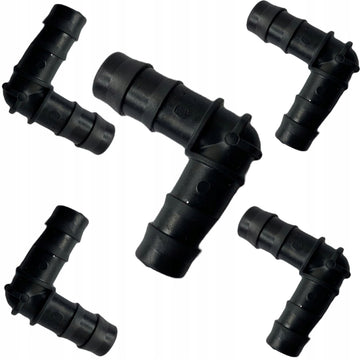 Kolano do linii kroplującej 16 mm wtyk zestaw 10 sztuk do nawadniania