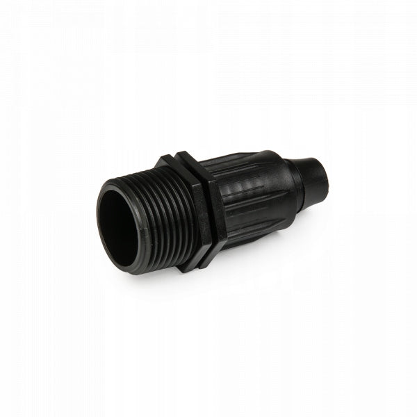 Łącznik QJ do rur kroplujących PE 16mm, gwint zewnętrzny 1/2"