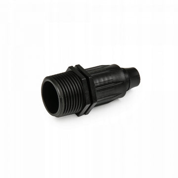 Łącznik QJ do rur kroplujących PE 16mm, gwint zewnętrzny 1/2"