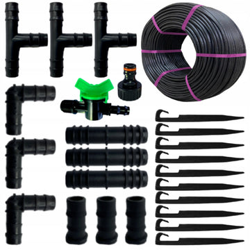 Linia kroplująca 25 m z zestawem 24 elementów do nawadniania