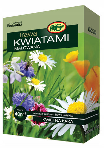 Trawa kwiatami malowana 1kg na 40m2 trawnik Granum